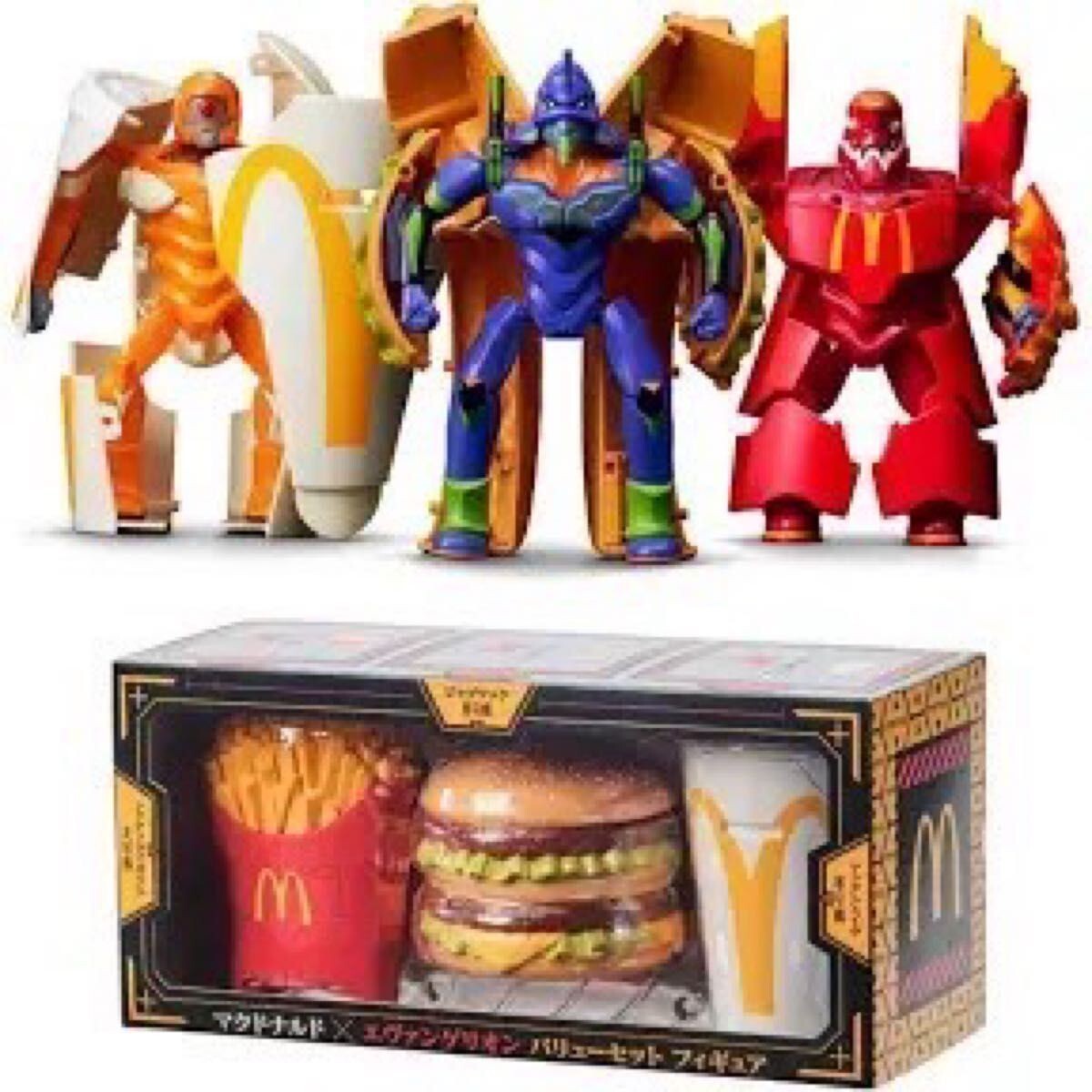 マクドナルド　エヴァンゲリオン　フィギュア ビッグマックやポテトがエヴァに完全変形！話題の「マクドナルド