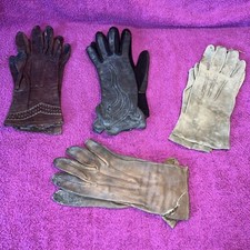 Vintage Driving Gloves Camel Stretch Style One Size Lot Of 4