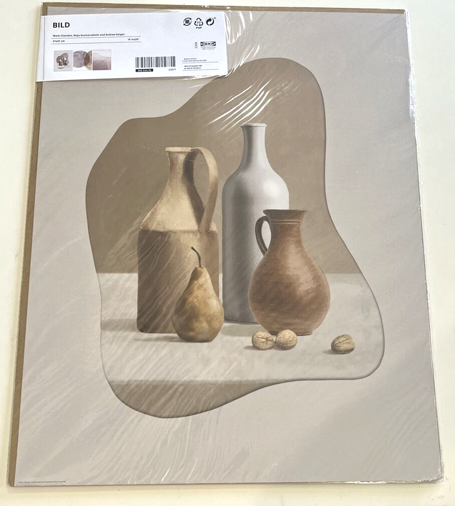 New 3 Pack IKEA BILD Poster, organic shapes 16 1/4