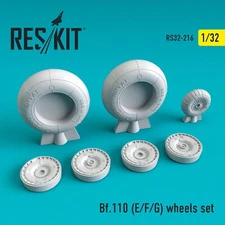 ResKit RS32-0216 Scale 1:32 Bf-110 E,F,G wheels set  for plastic scale model kit