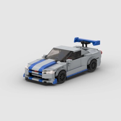 337 Teile Nissan Skyline R34 F&F Film Bausteine Geschenk Kinder Erwachsene Sammlung