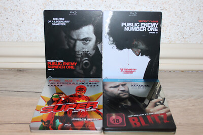 Bluray Steelbook Blitz + Super-Shut up crime + Public Enemy Number One Part 1+2