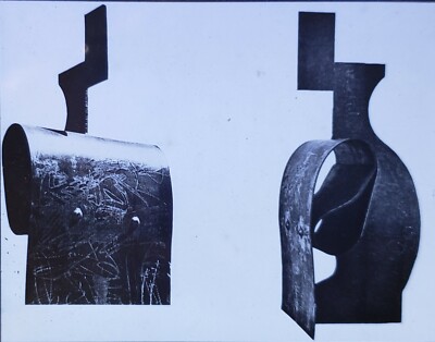 ''Voltri VIII'', Two Views, David Smith, c1960's Magic Lantern Glass Slide