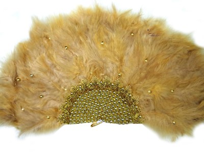 Schöne Detail Champagner Gold Hand Fan Hochzeit afrikanische traditionelle Verlobung