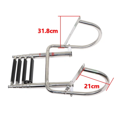 Boat Ladder 4 Step 316 Stainless Steel Telescoping Ladder Swim Step for Dock