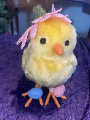 8'' Way to Celebrate Easter Small Yellow Chick Bird Tabletop Decoration Wire Leg