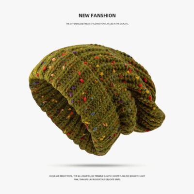 Women's Breathable Knitted Hats New Warm Coarse Knit Beanies