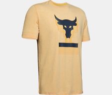 Size M Under Armour Men's Project Rock Above The Bar T-Shirt 1345811 Yellow