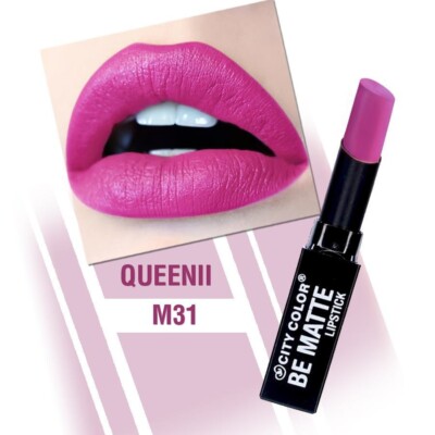 City Color Cosmetics Be Matte Lipstick #M31 - Queenii 2.9g New & Sealed 53-HU163