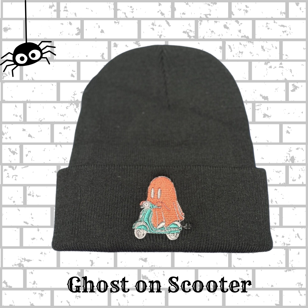 Solid Plain Winter Beanie Ski Biker Ghost Scooter Cap for Cold Weather-image