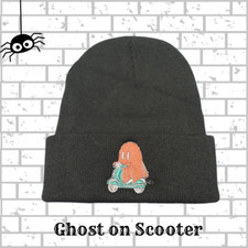 Beanie Ski Biker Hat Cap Solid Plain Winter Ghost Scooter