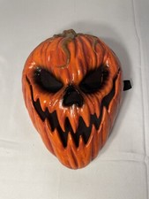 Spirit Halloween Scary Jack-O-Lantern Pumpkin Head Mask Adult Spooky