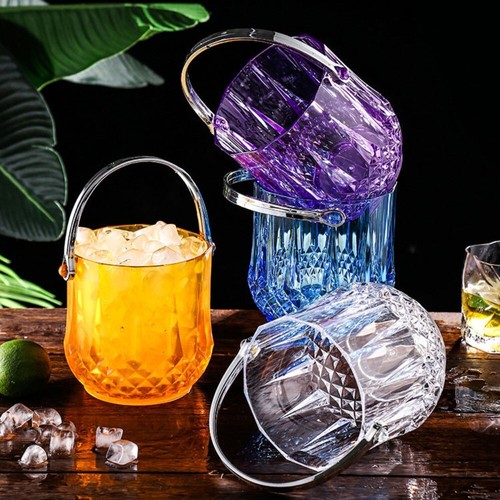 Acrylic Champagne Ice Bucket Unbreakable Transparent Wine Chilling Bucket - Picture 2 of 17