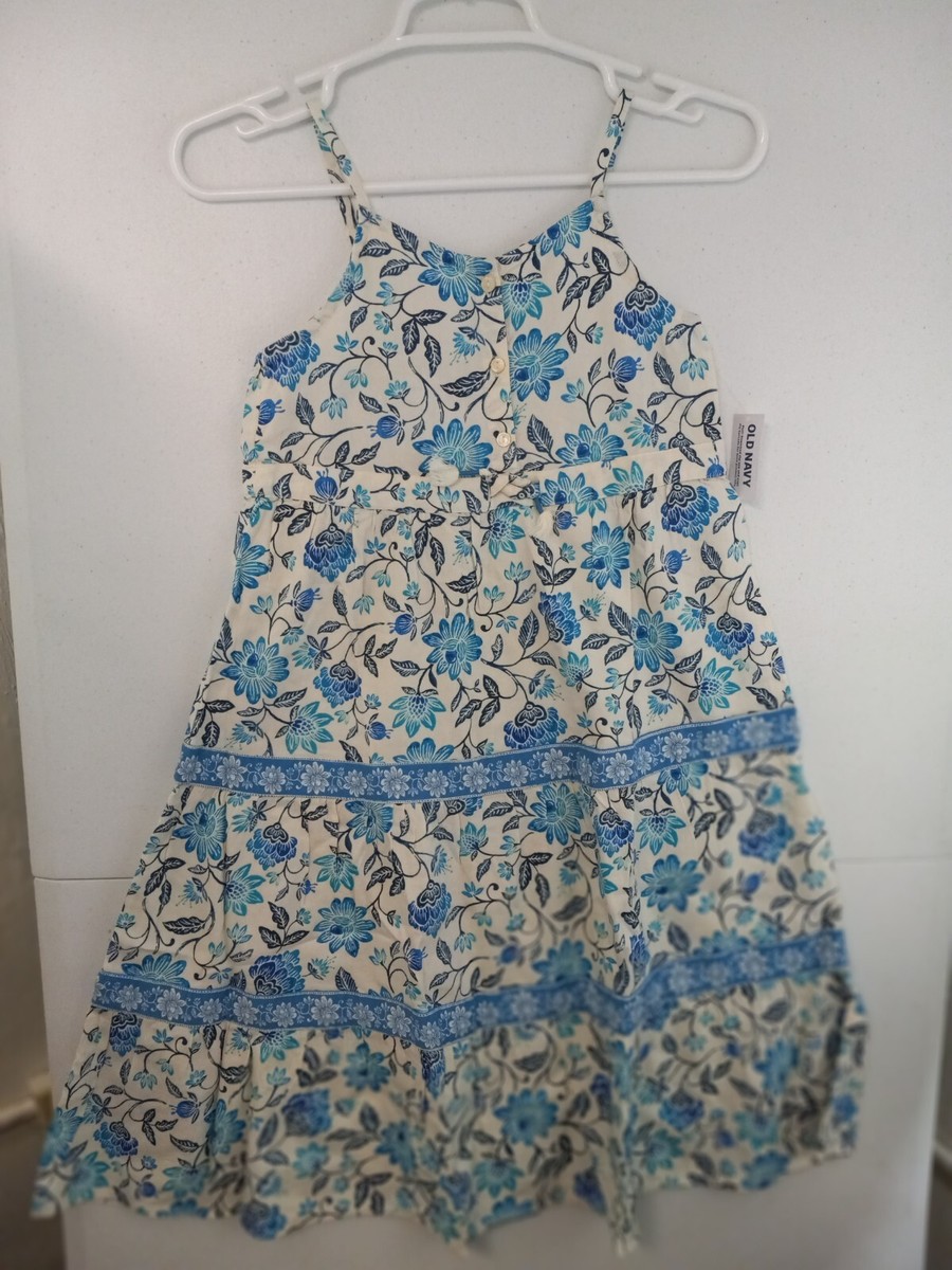 old navy short sleeve tiered midi dress Old Navy Girls Medium (8) Sleeveless Button-Front Tiered Fit & Flare Midi  Dress