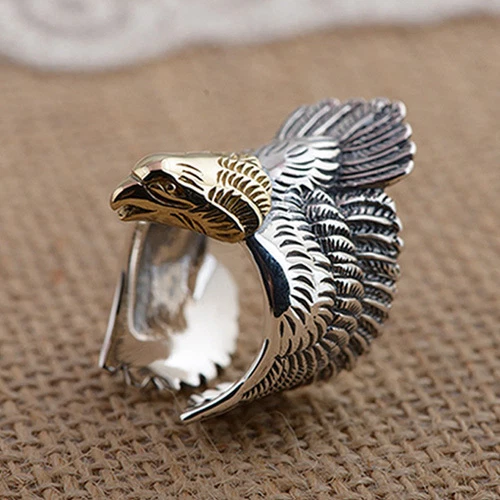 Eagle ring silver online