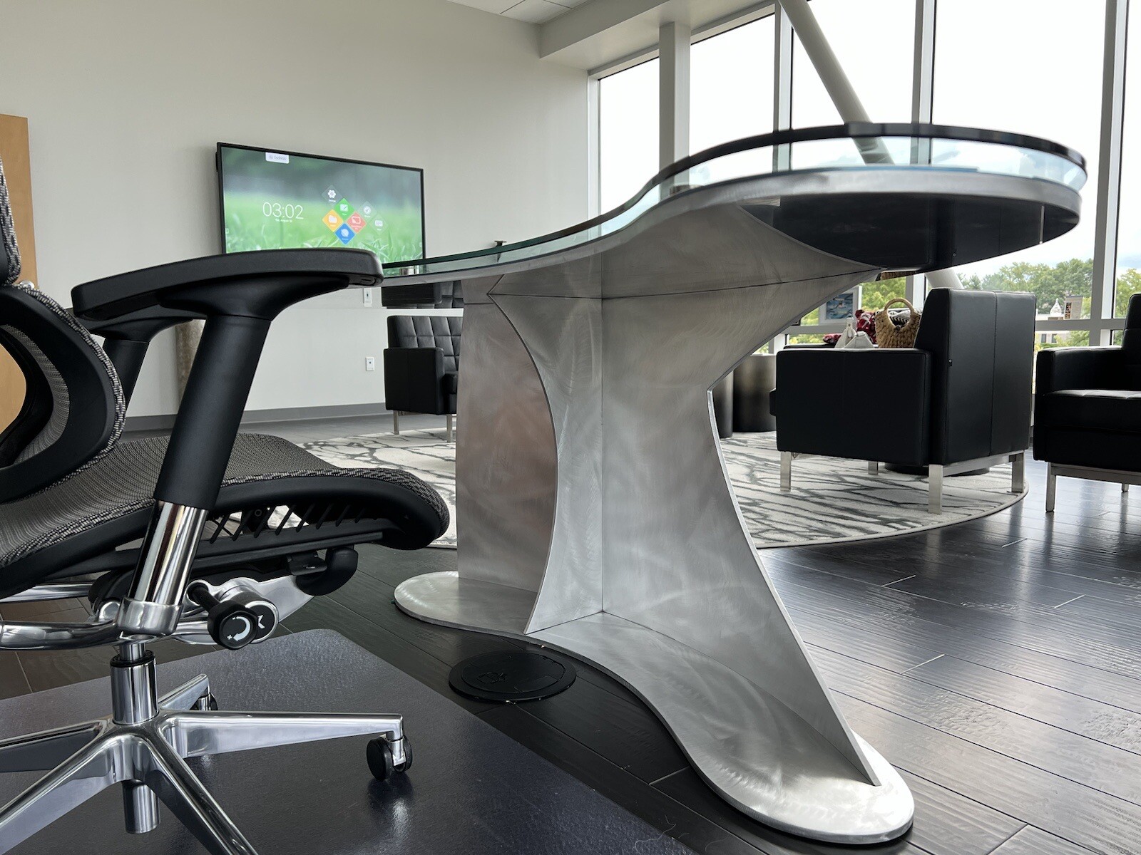 Custom Modern Metal Executive Office Desk Commission by Artist Nicholas