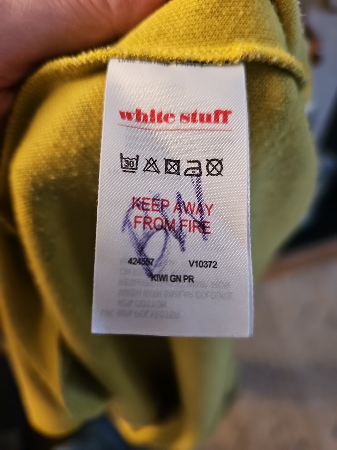 ●WHITE STUFF●Chartreuse Green~Olive Pattern~Long … - image 12