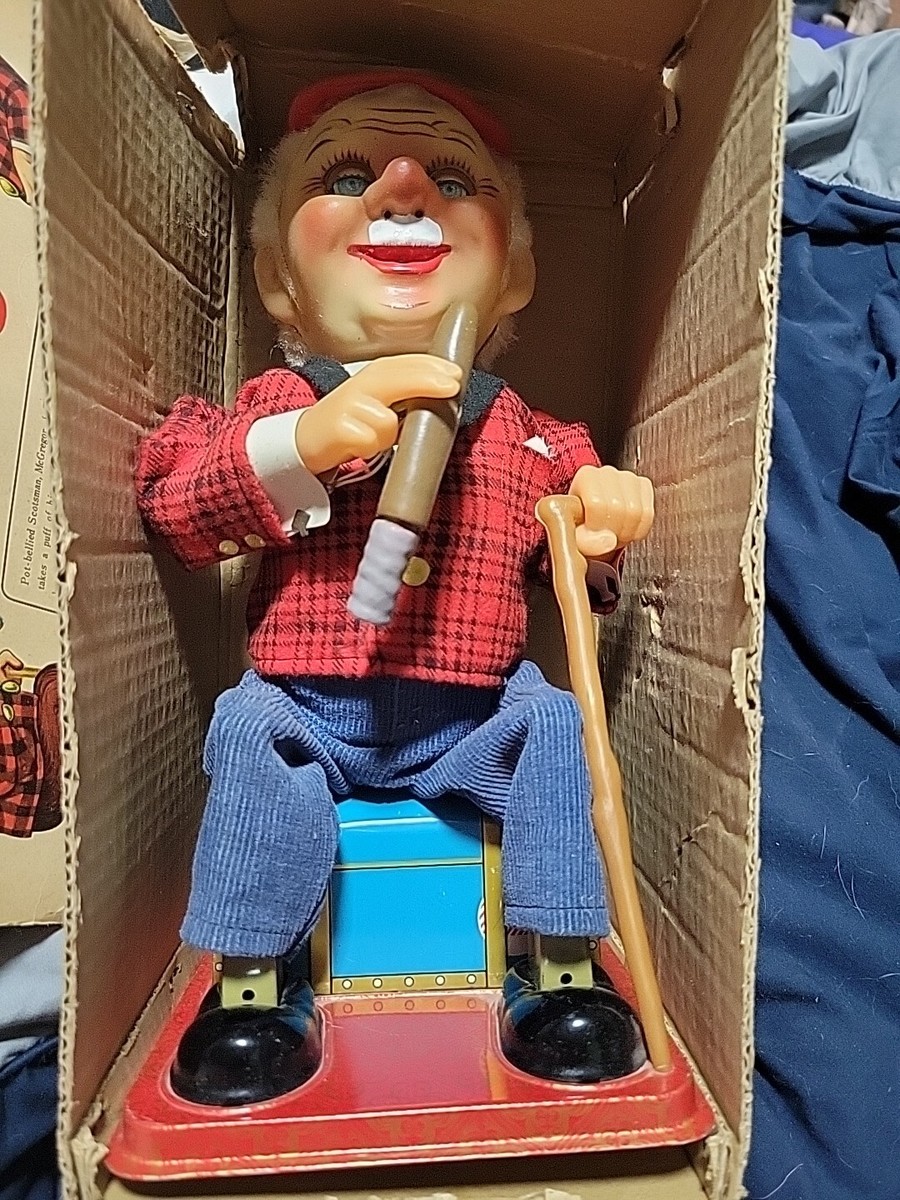 Vintage Tin McGregor, Battery Op Toy in Box, Rosko Tested Vintage Tin McGregor, Battery Op Toy in Box, Rosko Tested