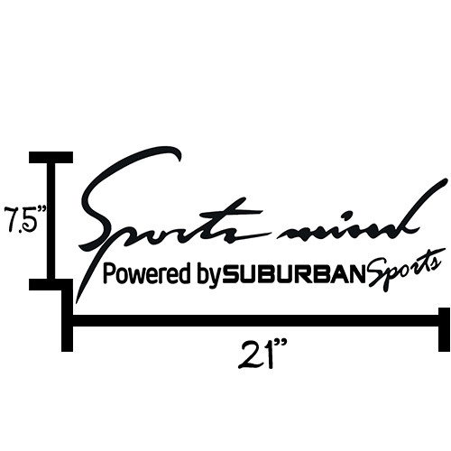 2X Multiple Color Sports Mind Power for Suburban Emblems Vinyl Decal Sticker - Picture 2 of 3