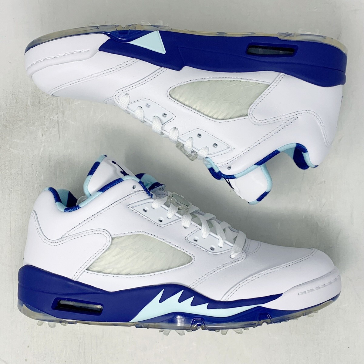 Air Jordan 5 'Grape Ice Wings' White Golf Shoes, Size 10 Air Jordan 5 'Grape Ice Wings' White Golf Shoes, Size 10