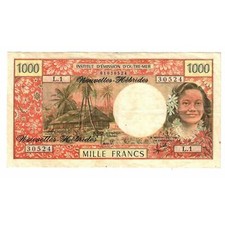 #629355 Geldschein, New Hebrides, 1000 Francs, Undated (1975), KM:20b, VZ