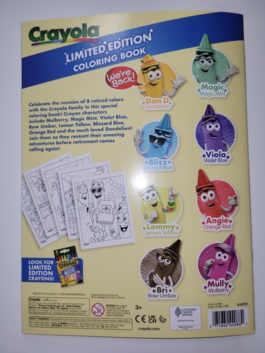 Crayola Crayons Limited Edition Retired Colors 2025 - Coloring book NEW - Picture 5 of 5