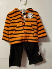 New With Tags! Baby Headquarters 2 Pc 3/6 Month Fleece Jacket/Pants Set-Tiger