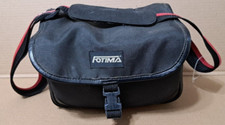 Vintage Fotima Camera Carrying Case Black w/Shoulder Strap 15" L X 9"D X 7 1/2"T
