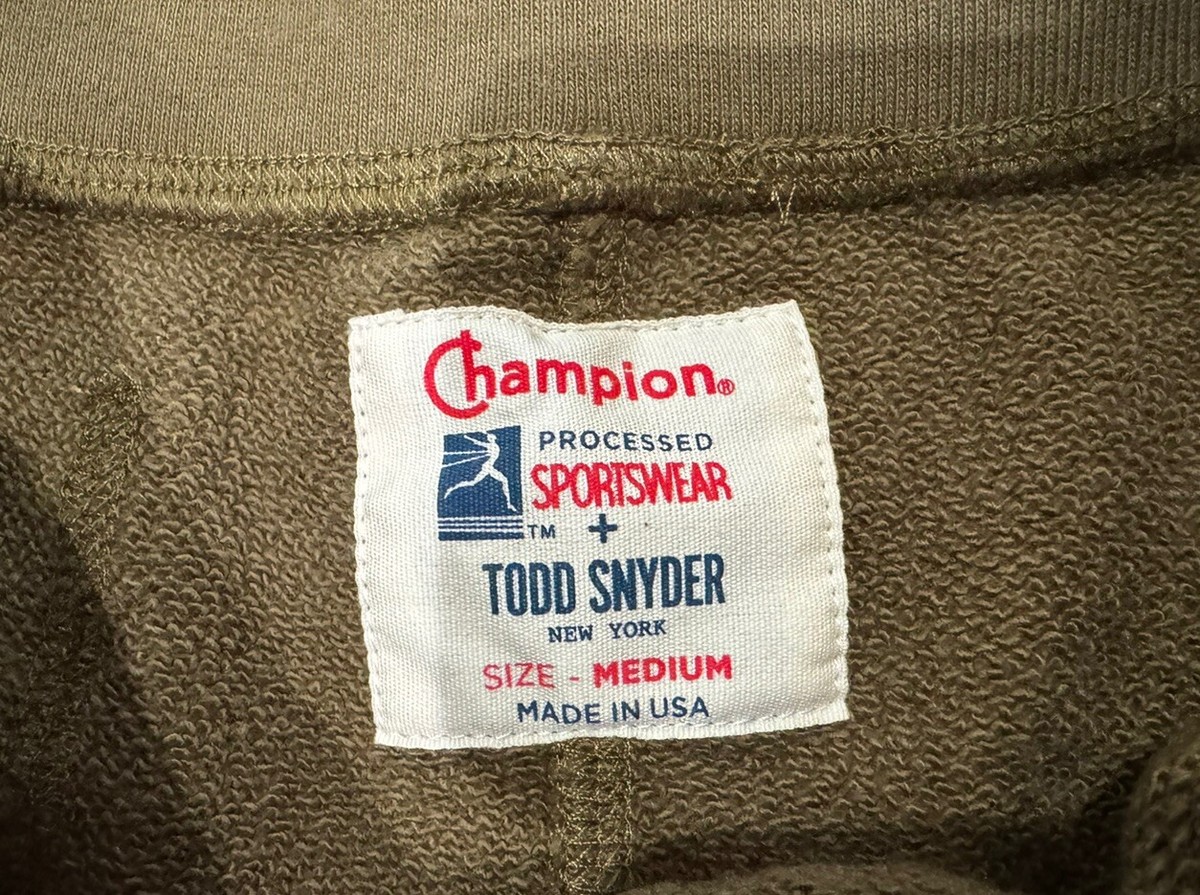 Todd Snyder X Champion Fatigue Green Cut Off Shorts Black Todd Snyder X Champion Fatigue Green Cut Off Shorts Black