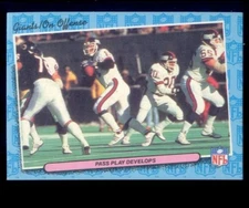1986 Fleer Action PHIL SIMMS JOE MORRIS STEVE MCMICHAEL New York Giants Card