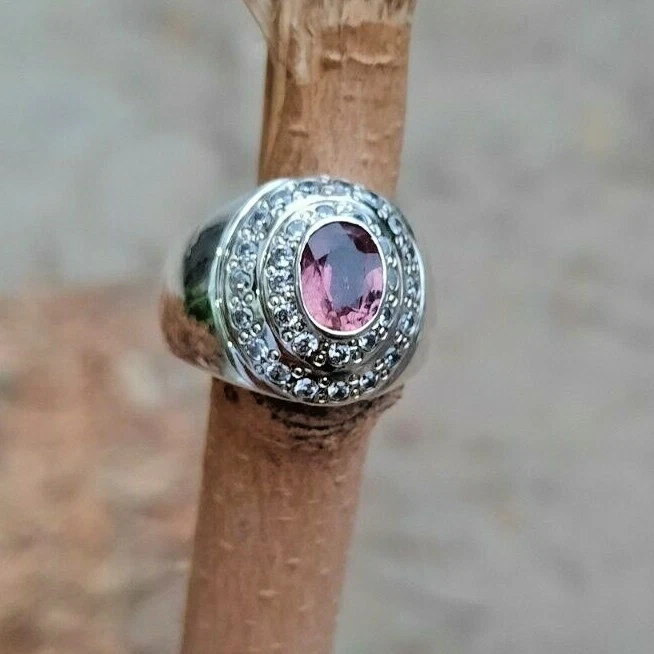 Mens pink sapphire ring deals