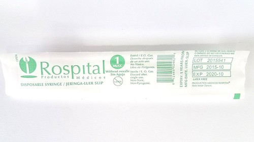 100 1ml Syringe Only with Luer Slip Tip Sterile Disposable Latex Free 1cc NEW - Picture 3 of 7