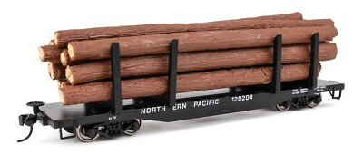 #ad Walthers Mainline 50908 Northern Pacific NP #120204 45#x27; Logging Flatcar Freight $31.98