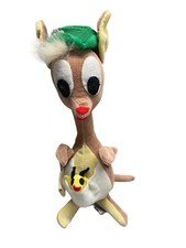 Kangaroo DAKIN DREAM PET Matilda MADE IN JAPAN with Baby and Green Hat 1960's