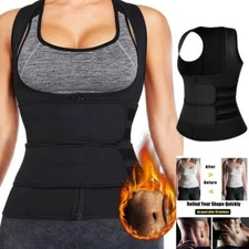 Women's Neoprene Vest Shapers Gym Sauna Sweat Thermal Belt Girdle Cami Tops