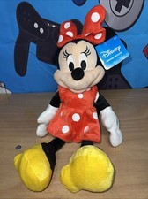 Disney Minnie Mouse 16" Plush Doll Classic Polka Dot Red Dress