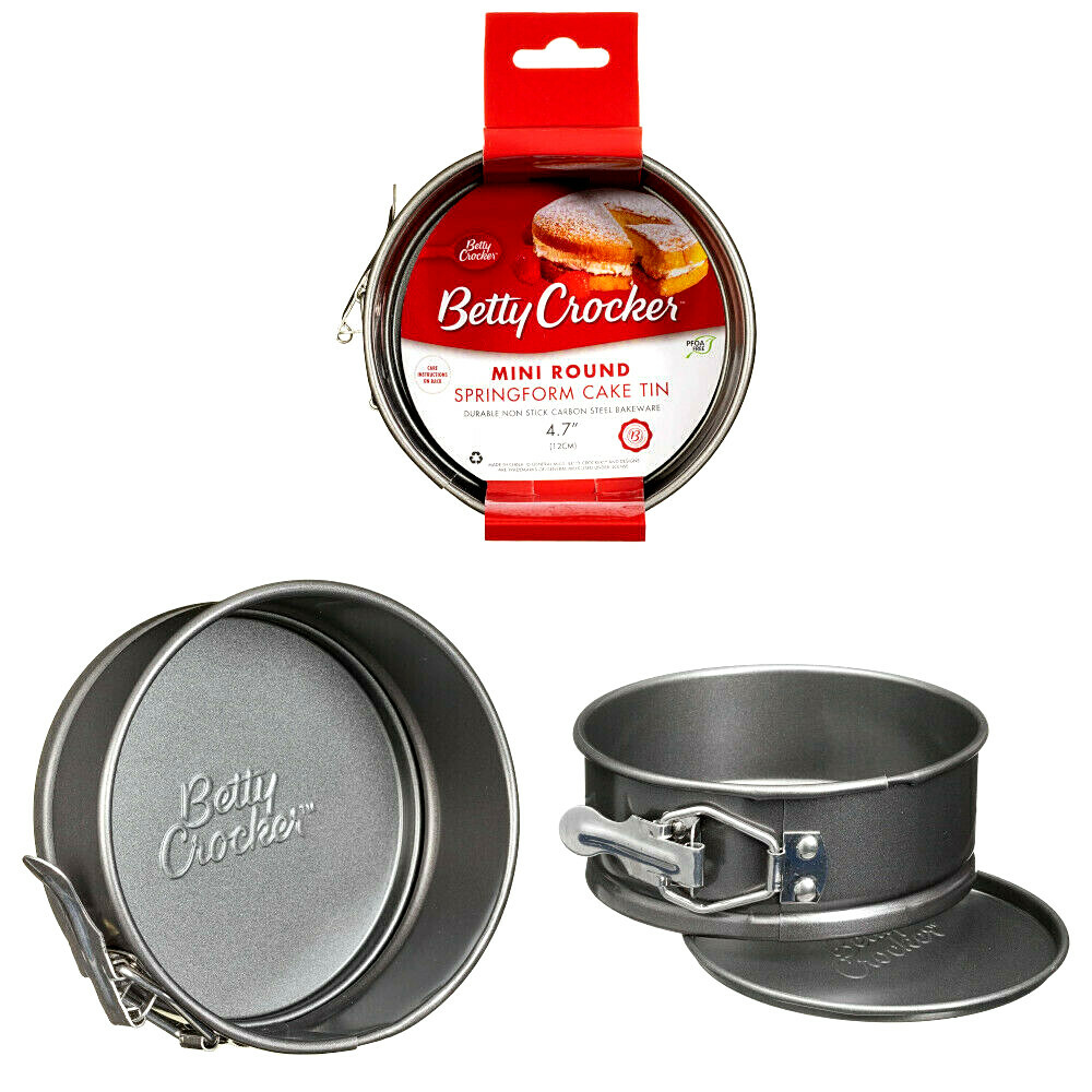 Betty Crocker Non-Stick Spring Form Mini ROUND Cake Tin Loose Tray Base Pan