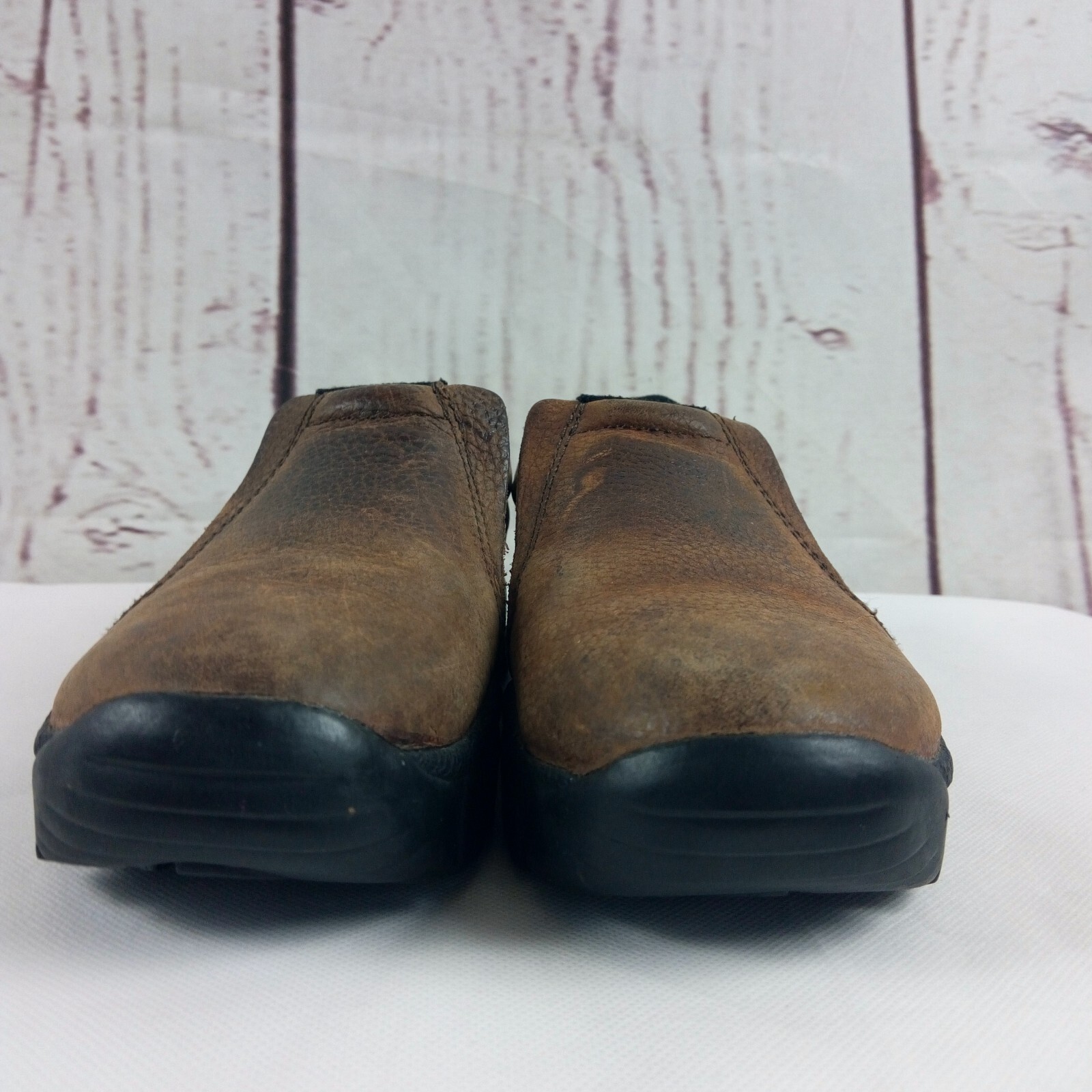 Roper Men's Performance Brown Leather Slip-On Sho… - image 3