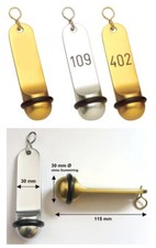 Hotelanh&auml;nger-115 x 30 mm-Aluminium-Mit,oder ohne Gravur-Schl&uuml;sselanh&auml;nger-TOP
