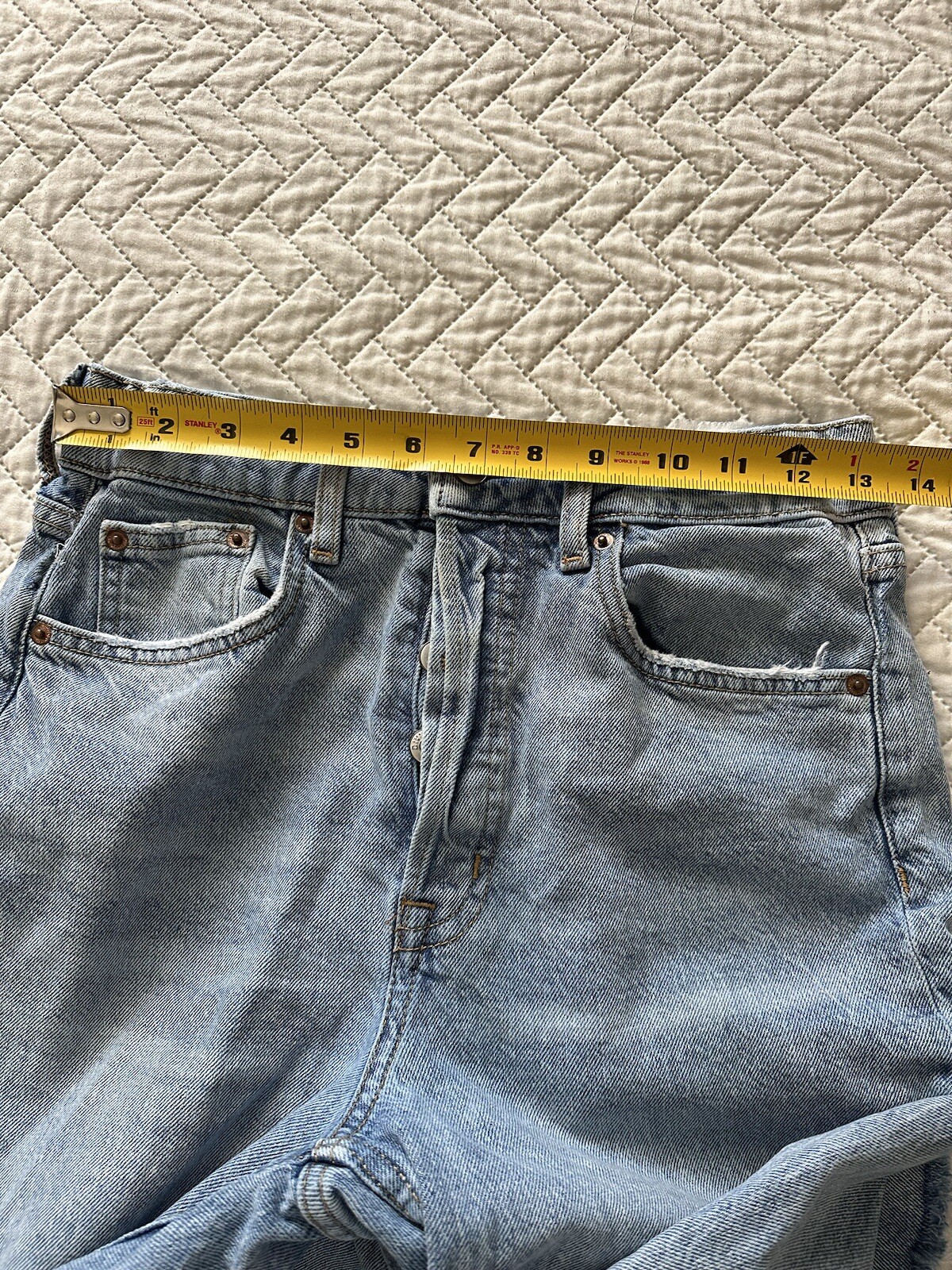 h&m divided light blue denim high rise womens mom jeans size US 6 thumbnail 6