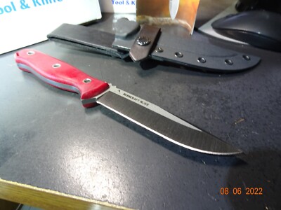 CONDOR TOOL & KNIFE COMPANY 9.38'' O.A. FIXED BLADE RED MICARTA HANDLE 1075HC BLA