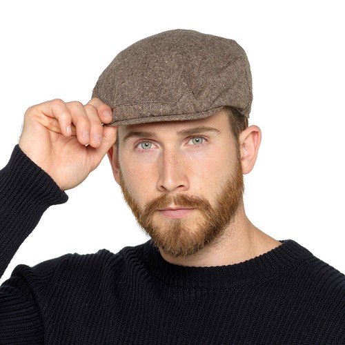Gorras planas para hombre espina de arenque lino mezcla de tweed panadero niño Gatsby sombrero de periódico - Imagen 2 de 21