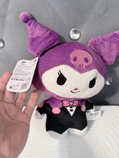 Sanrio Kuromi Hello Kitty and Friends Plush Stuffed Animal Purple Black 2024