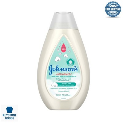 Johnson's CottonTouch Baby Body Wash & Shampoo, Gentle & Tear-Free, Hypoaller...