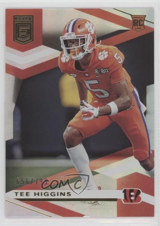 2020 Panini Donruss Elite Rookies 656/799 Tee Higgins #114 Rookie RC 09ai