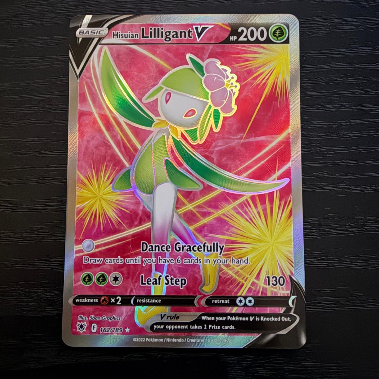 Hisuian Lilligant V 162/189 Ultra Rare Astral Radiance Pokemon Holo Near Mint