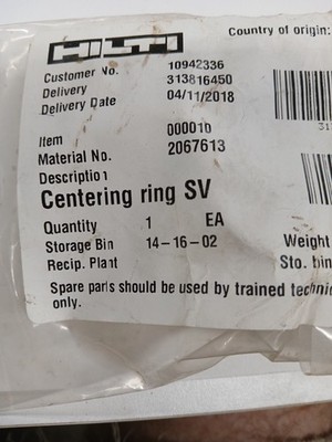 Centering Ring HILTI TE70 TE70ATC TE80 ATC AVR TE706 TE700 2067613 366876 H111