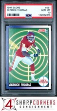 1991 SCORE #661 DERRICK THOMAS CHIEFS HOF PSA 10