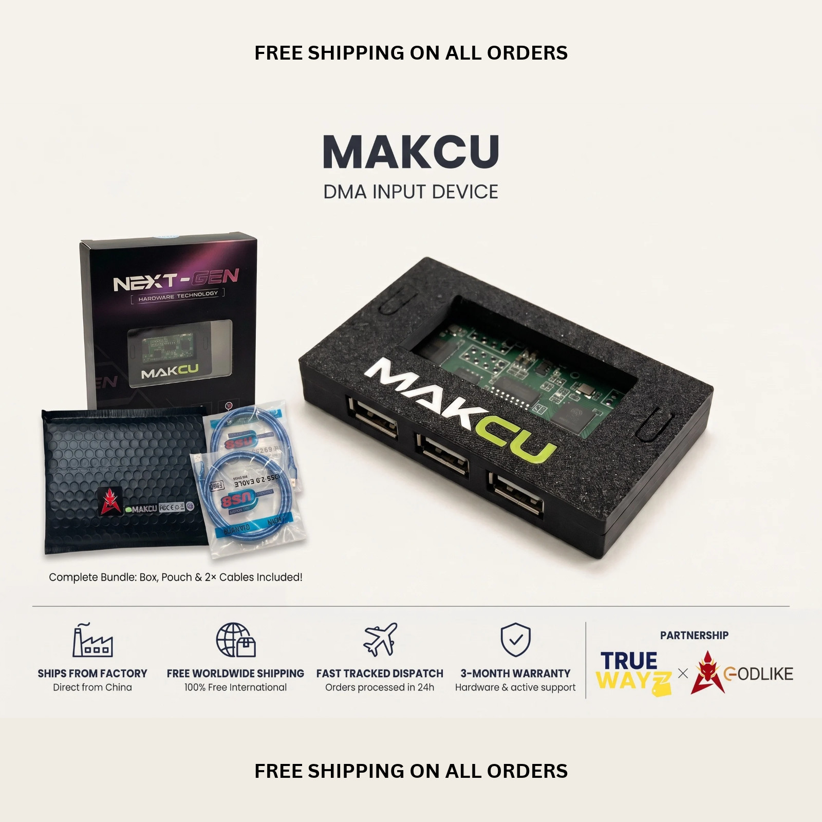 MAKCU V3 DMA Hardware Aim Device 1000Hz USB Passthrough Dual PC Mouse Controller