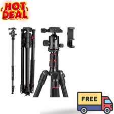 84in Camera Tripod DSLR Heavy Duty Travel 360 Ball Head Aluminum Tripod Monopod